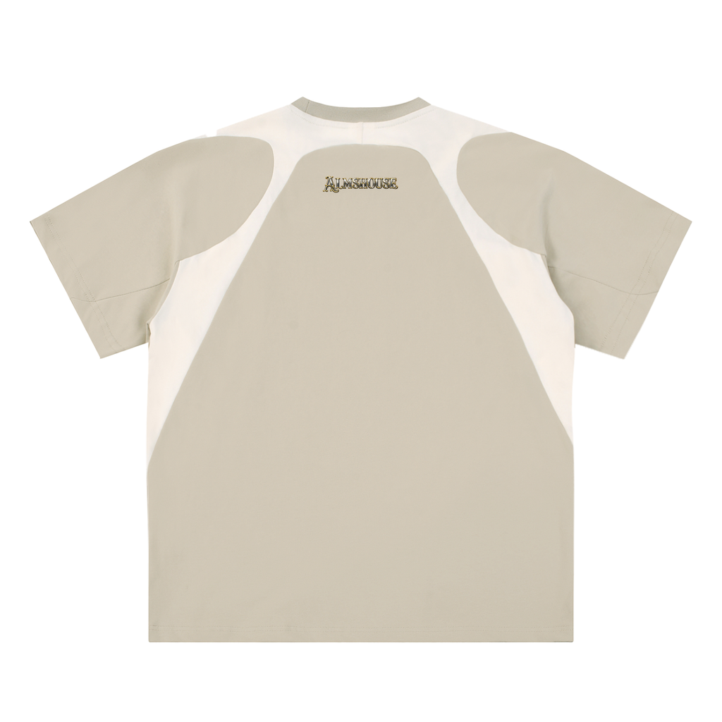 Contrast Panel Cotton T-Shirt