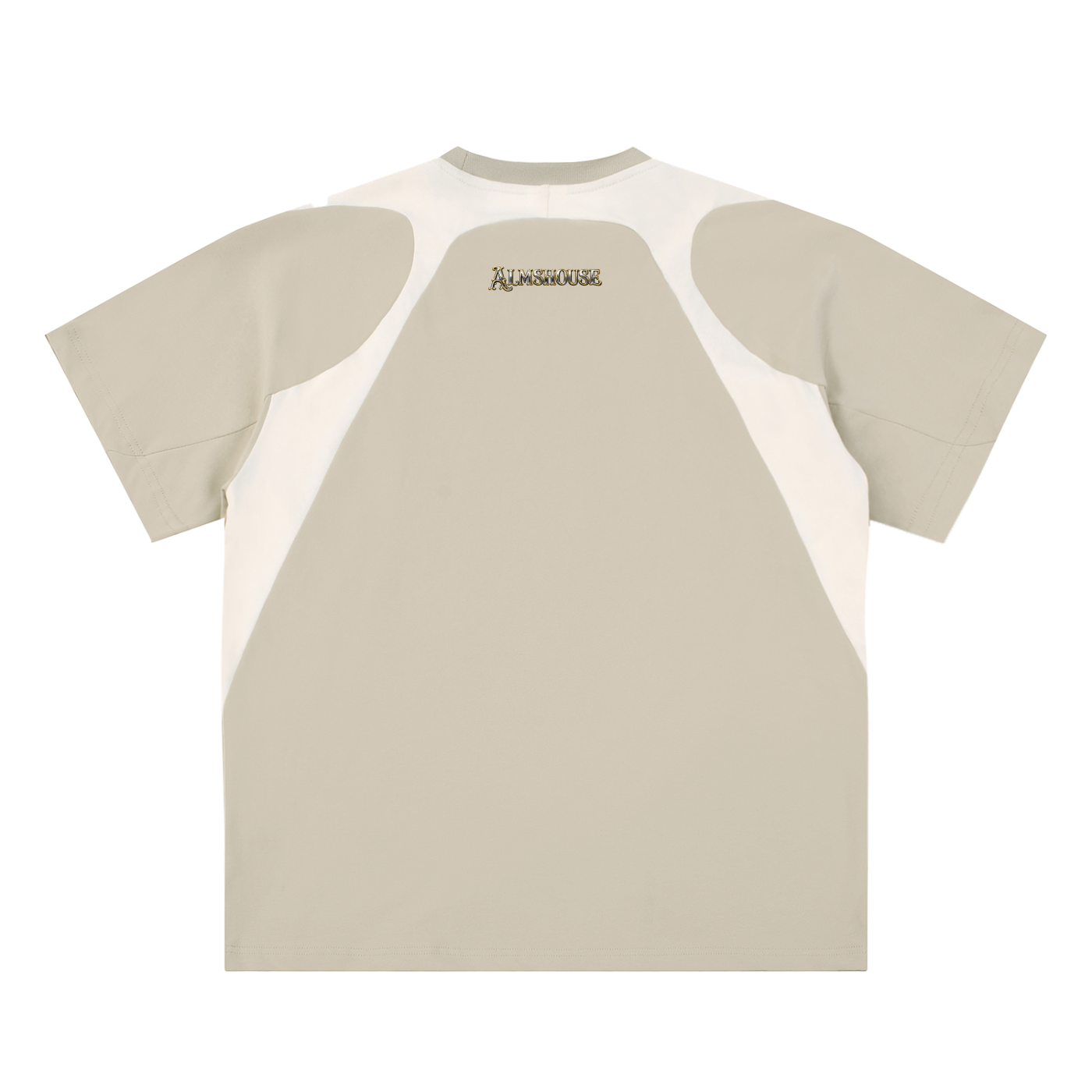 Contrast Panel Cotton T-Shirt