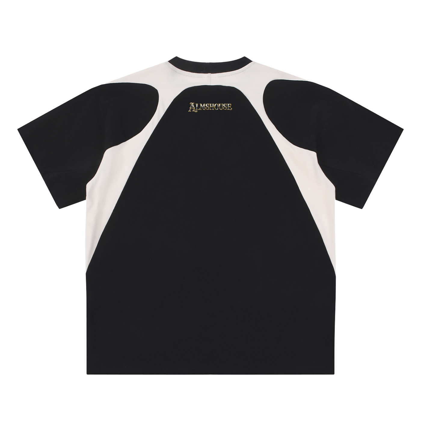 Contrast Panel Cotton T-Shirt