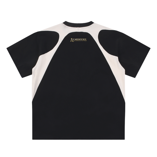 Contrast Panel Cotton T-Shirt