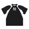 Contrast Panel Cotton T-Shirt