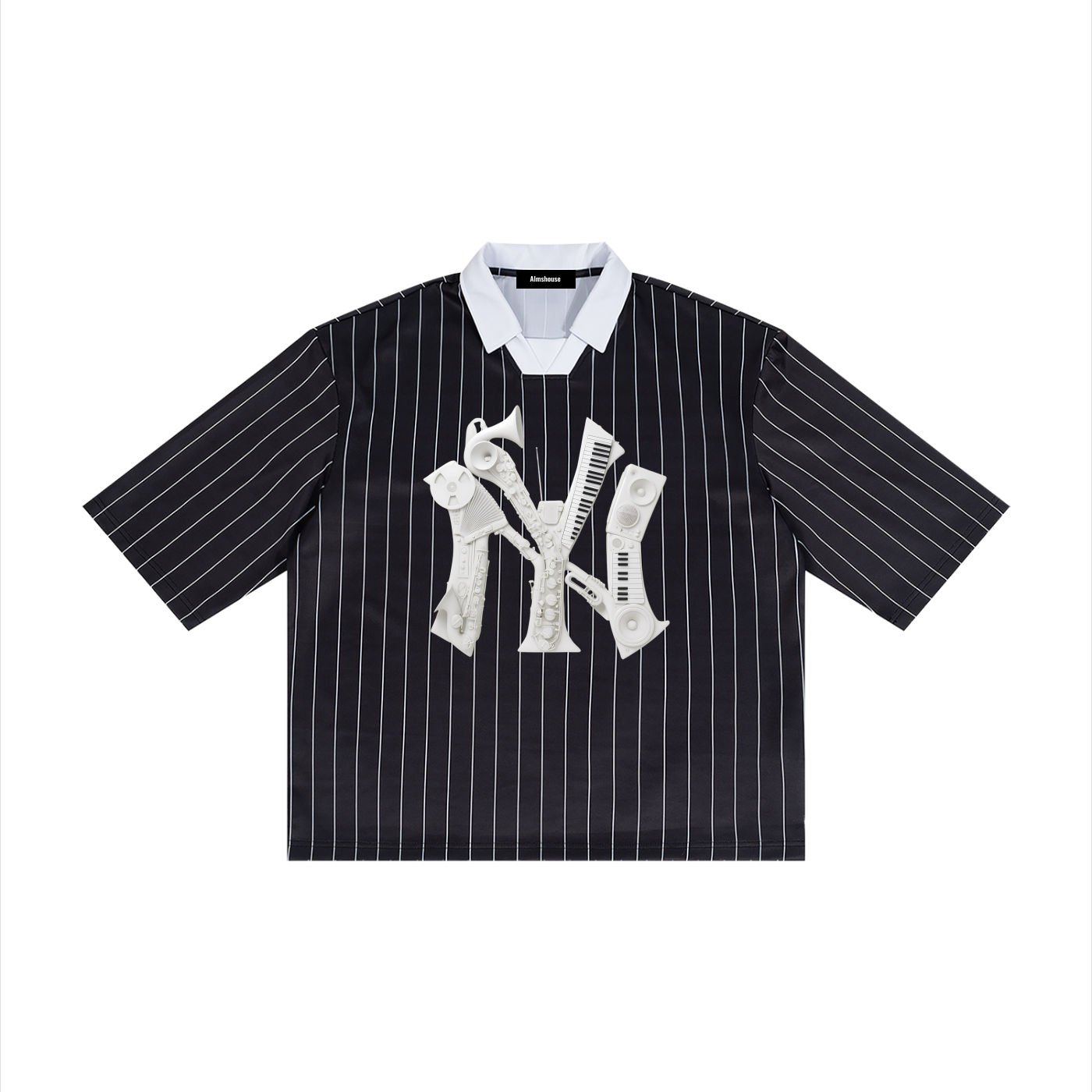 Unisex Pinstripe Collared Soccer Jersey