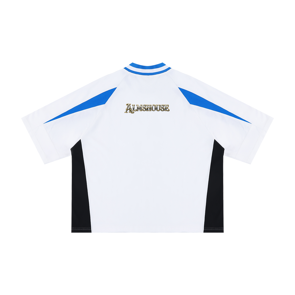Unisex Oversized Color Block V-Neck T-Shirt