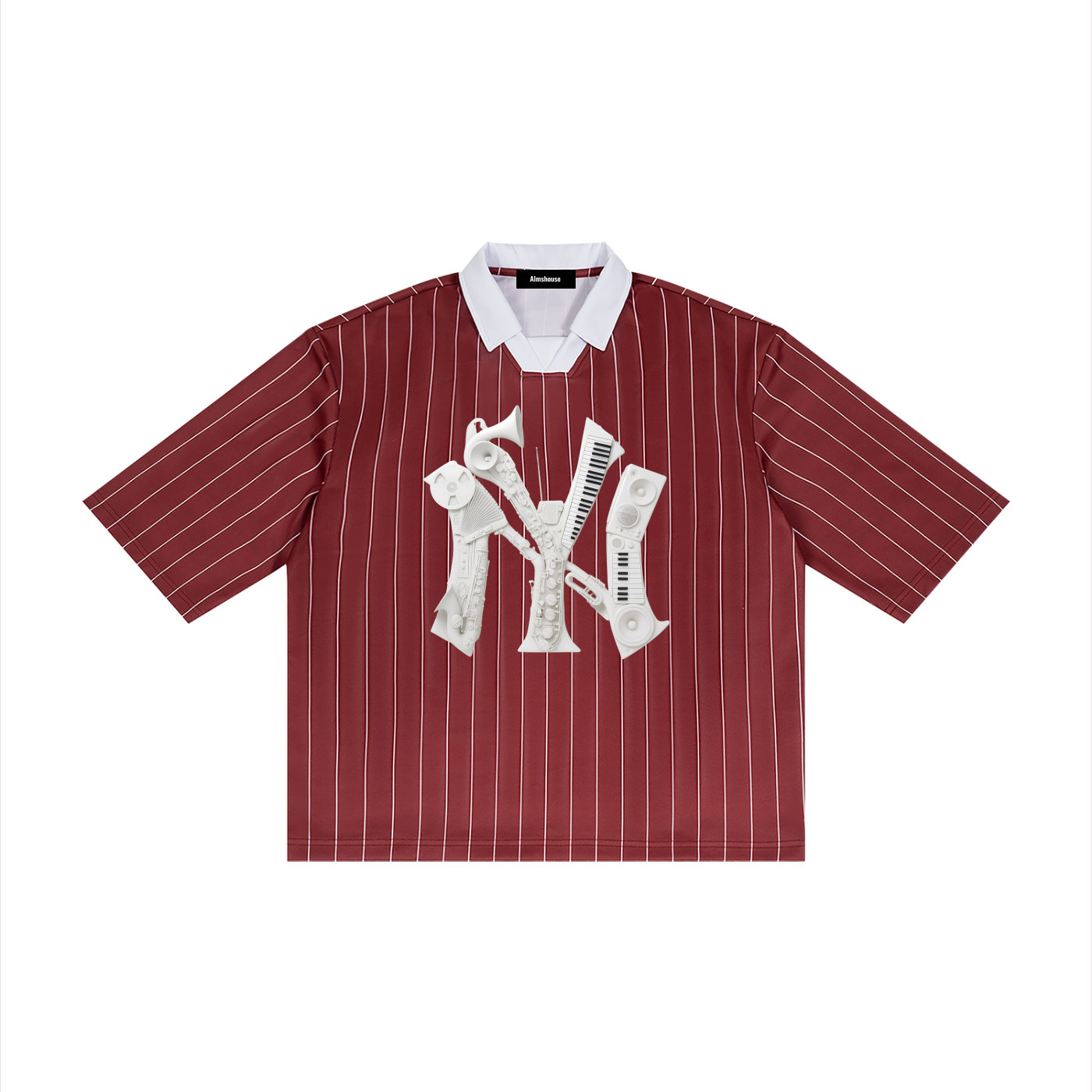 Unisex Pinstripe Collared Soccer Jersey
