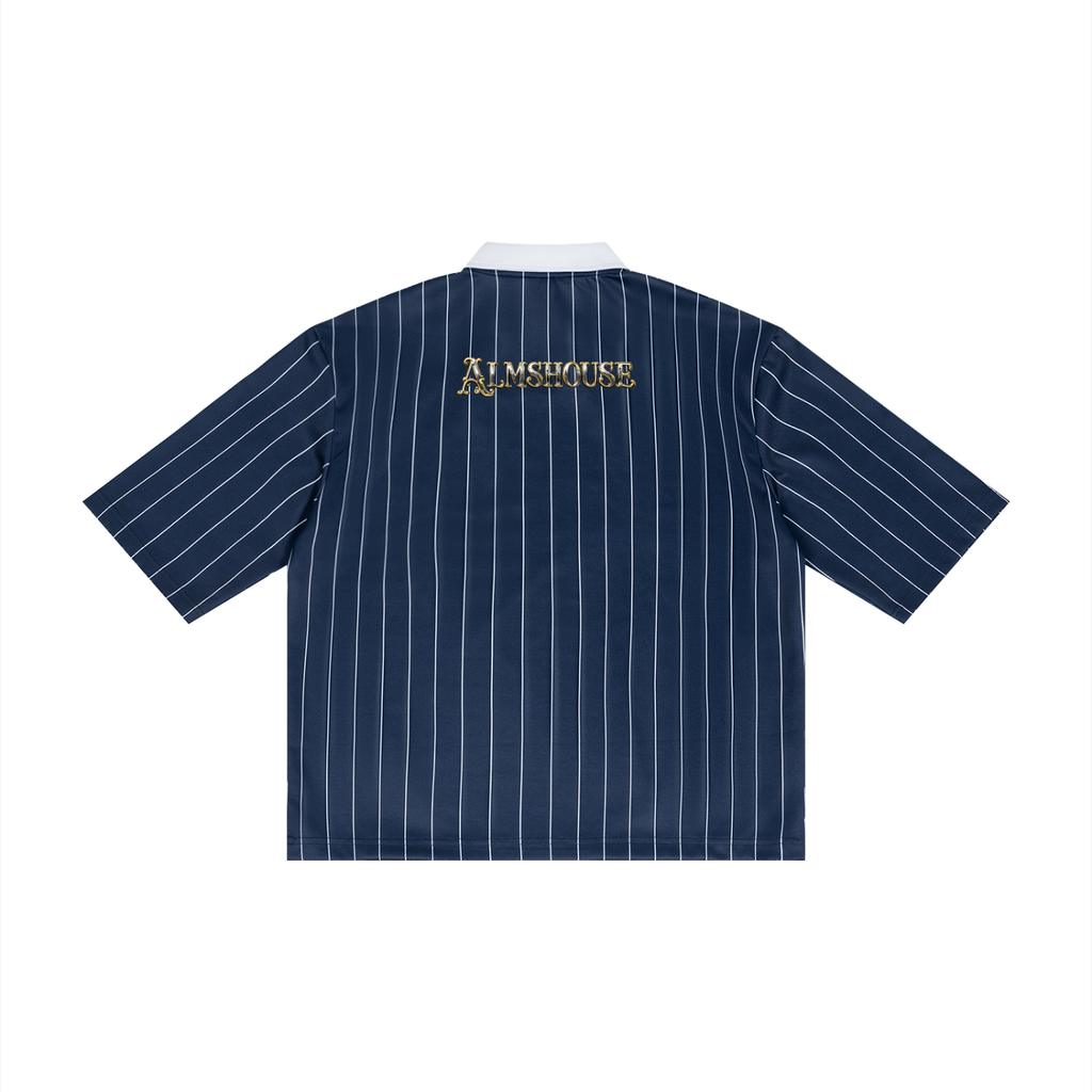 Unisex Pinstripe Collared Soccer Jersey