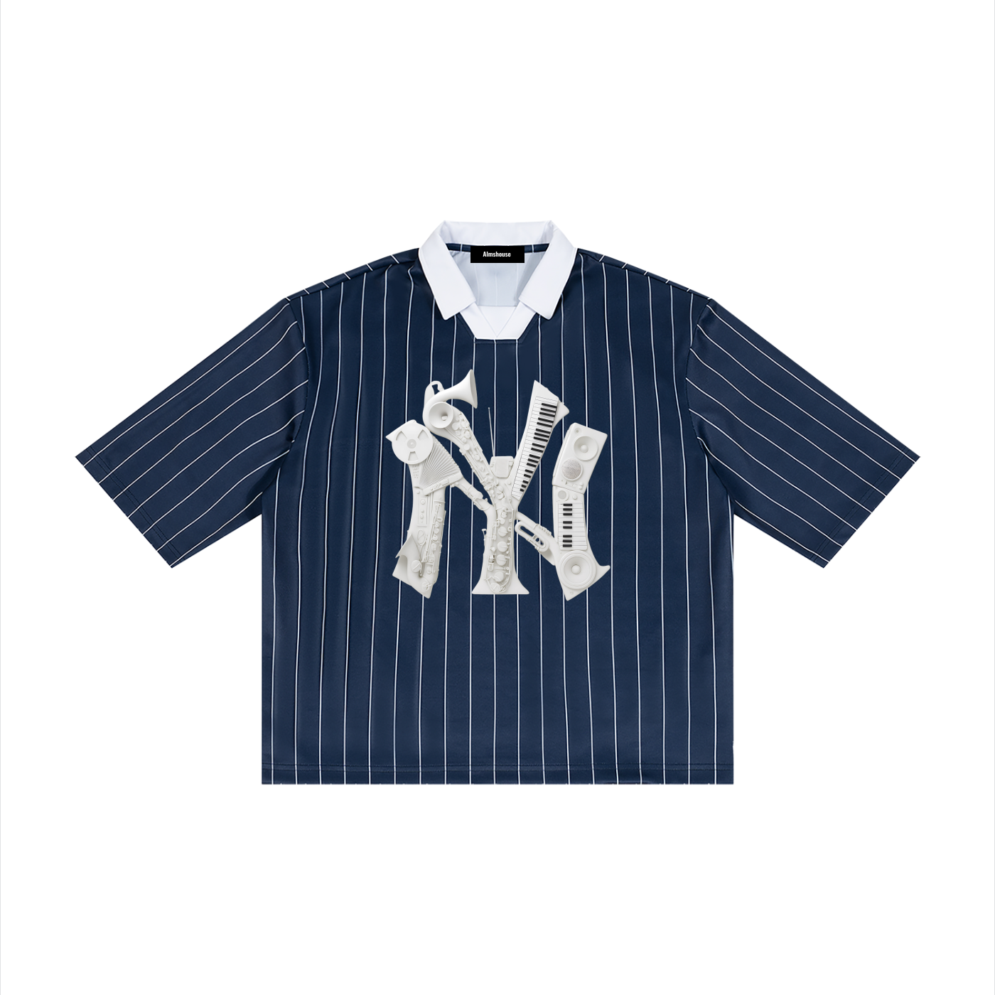 Unisex Pinstripe Collared Soccer Jersey